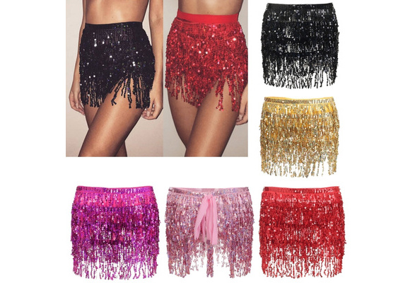 Tassel Sequin Women Beach Short Mini 