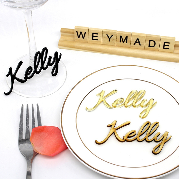 Wooden Table Centerpieces Decoration, Wooden Name Table Settings