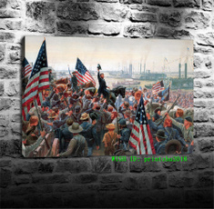 battleofgettysburg, Decor, handmade oil painting, living room