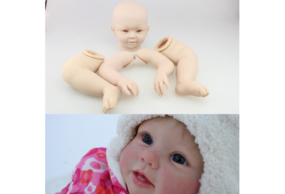 Unpainted Kits Reborn Dolls Silicone Mould Smiling Baby Reborn Toddler Kits Mold Reborn Kits Supplies Dolls Bears