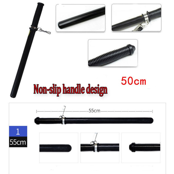 Black Sself-defense Stick Baton Appliance Tool Rubber Gummistok ...