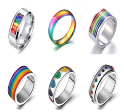 Steel, rainbow, Jewelry, gay