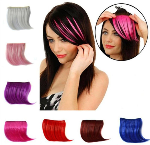 Pretty Girls Clip On Clip In Front Hair Thin Resistant Hairpieces