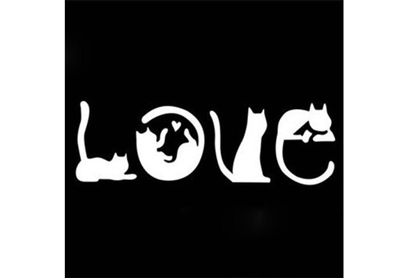 Spell LOVE Motorcycle Cats Truck Window Car Sticker Decorative Decals Wall 