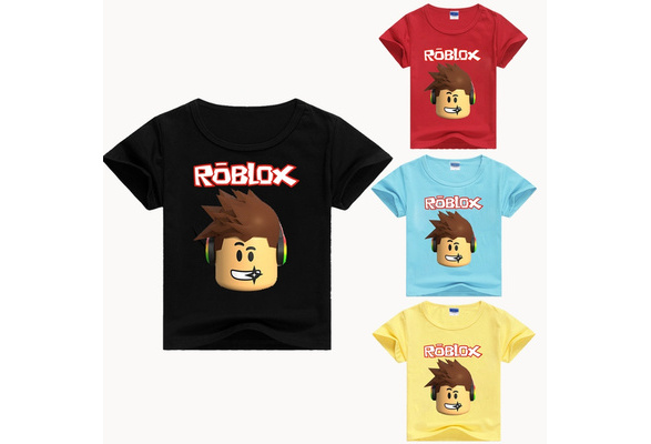 Roblox T Shirt Children Summer Boys Girls Kids Short Sleeve T Shirts Roblox Print Tee Tops Baby Costume Wish - t shirt in roblox girl