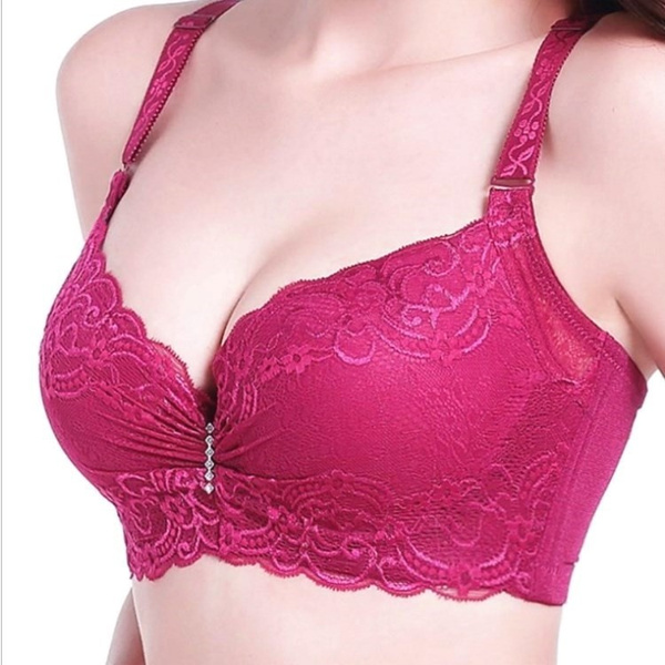 Plus Size Women Sexy Cotton Push Up Bra Healthy Bra Underwear 