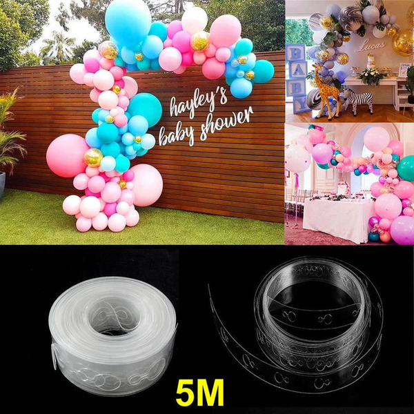 5M Plastic Balloons Chain 410 Holes Wedding Birthday Balloons Chain Arch Deco hn