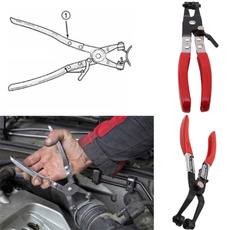 New Flat Band Hose Clamp Pliers Car Clamp Pliers Red Handle
