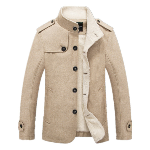 fleece lined wool coat