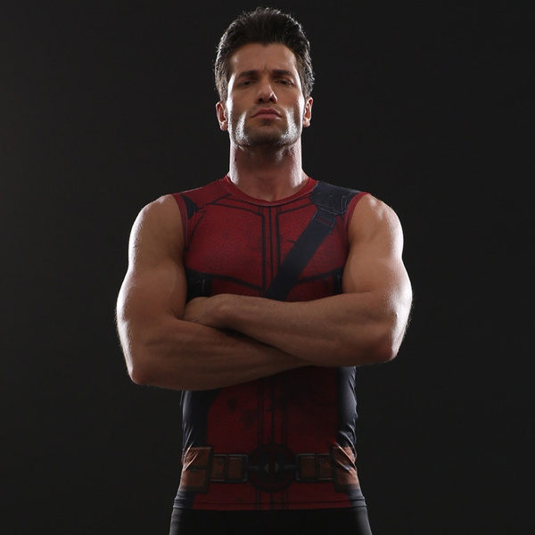 3D Printed T shirts Men Fun Deadpool 2 