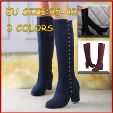 Blues, Knee High Boots, Slip-On, long boots