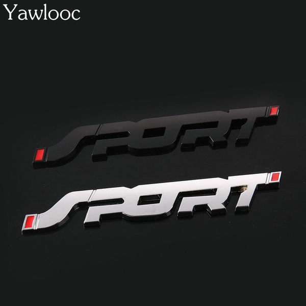 Sports Word letter 3D Chrome metal Car Sticker Emblem Badge Decal Auto Decor tgs