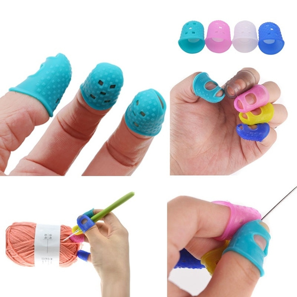 15pcs Silicone Thimble Tip Hollowed Out Breathable for Withnail