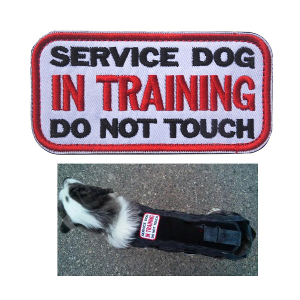 1 Pc Service Dog Working Do Not Touch Military Tactical Morale Badge Hook &  Loop Fastener Patch Decorative Embroidered Appliques