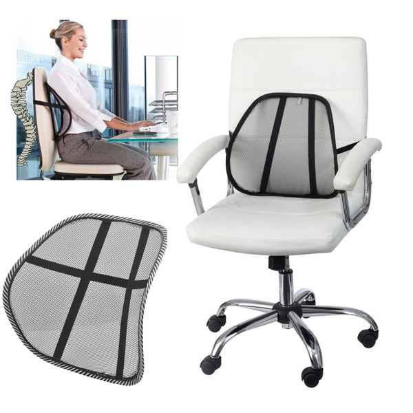 Mesh Back Support Lumbar Cushion For Home Office Chair Car Seat Back Pain  Relief
