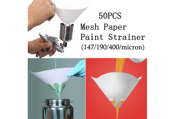 50x147//190//400 Micron Paper Paint Strainer Filter Purifying Straining Nylon Cup