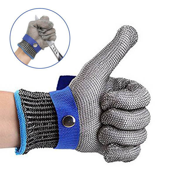 1pc Safety Cut Proof Stab Resistant Stainless Steel Gloves Metal