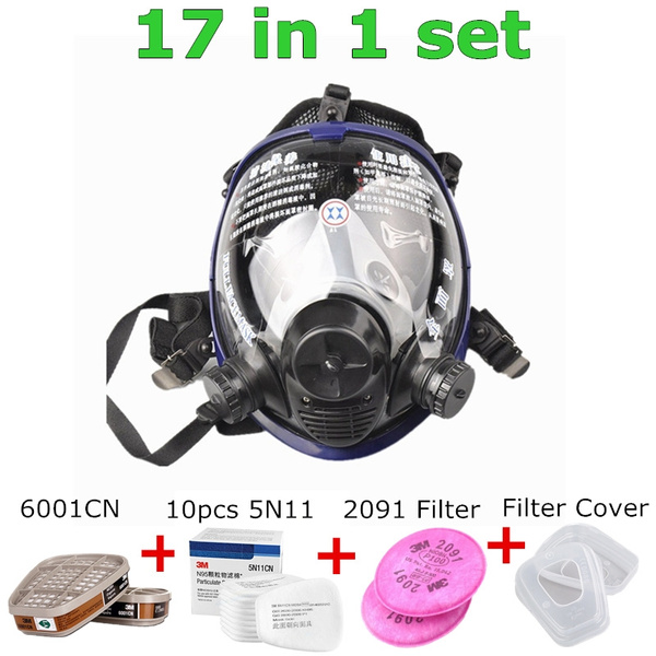 17 in 1 set Gas Mask Full Face Facepiece Respirator with Filter ...