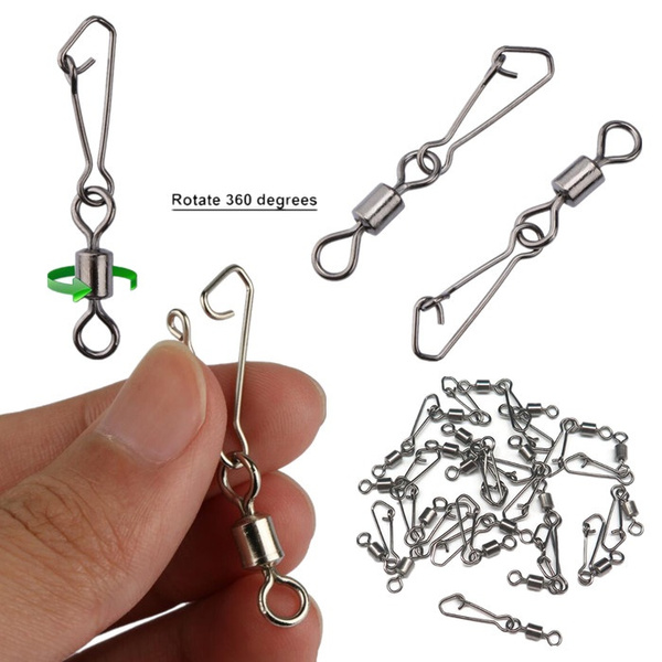 Émerillon Tourbillon SPRO Acier Inoxydable Taille 4 - Résistance 80kg, Pour Pêche Aux Prédateurs, Lot De 8