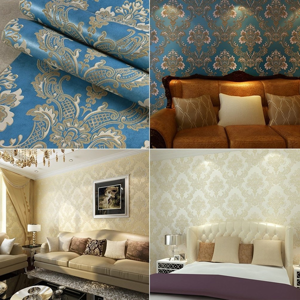 Embossed Living Room Wallpaper