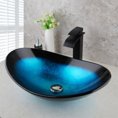 Bathroom, temperedglasssink, vesselsink, bathroom sink faucet