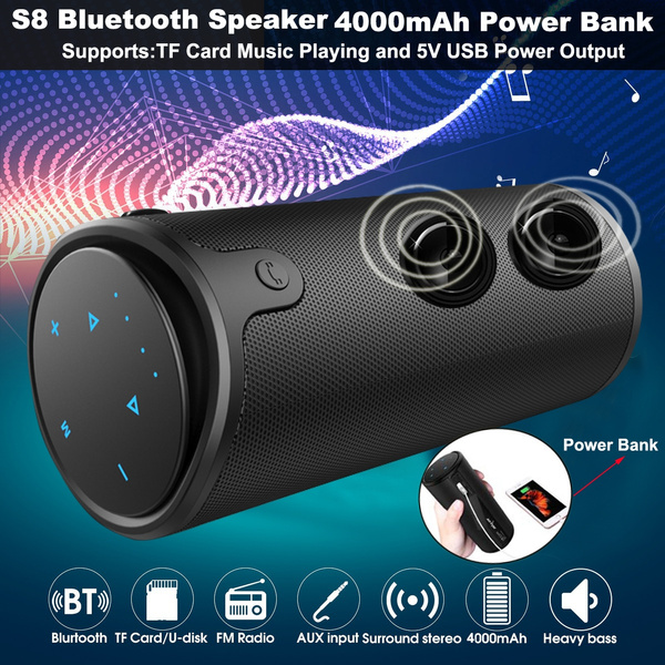 ZEALOT S8 Touch Control Stereo Wireless Sports Bluetooth Speaker 3D TF Card AUX 