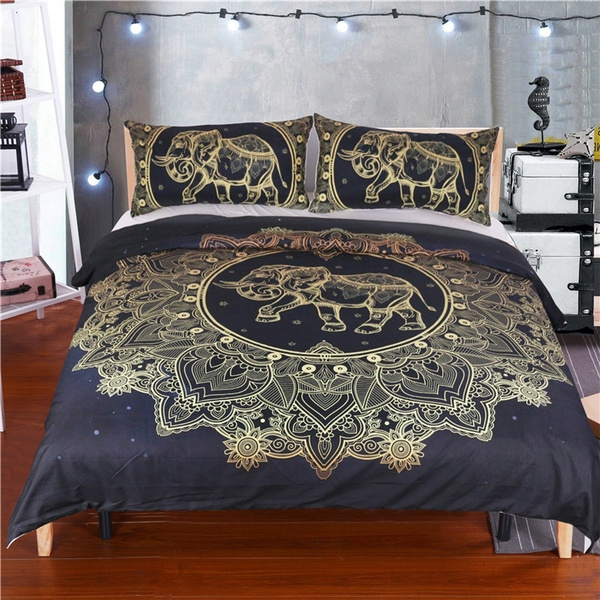 Duvet Cover Set Luxury Bedding, Super King Size Elephant Bedding