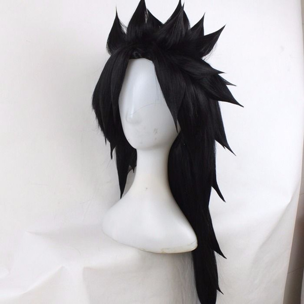 Anime Synthetic Long Black Cosplay Animation Modeling Wig for Men