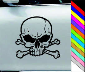 windowdecal, cardecor, skull, Car Sticker