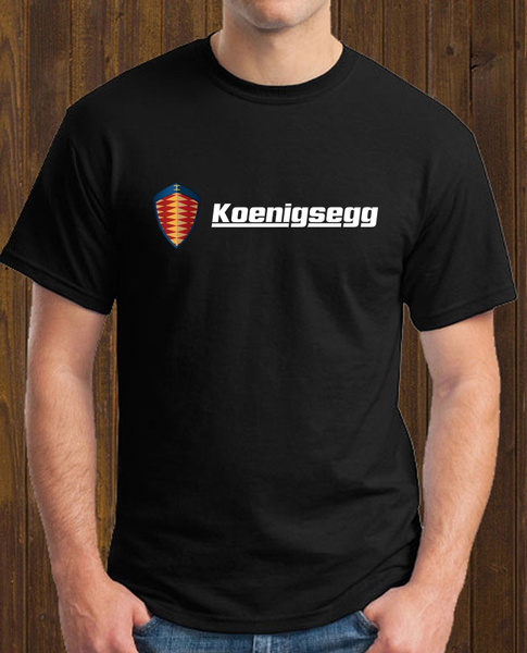 Black T-Shirt Koenigsegg Supercar Mens 