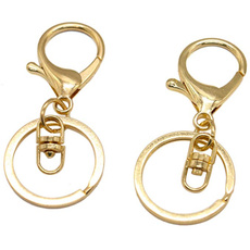 Key Chain, diykeychain, lobsterclaspwithkeychain, gold