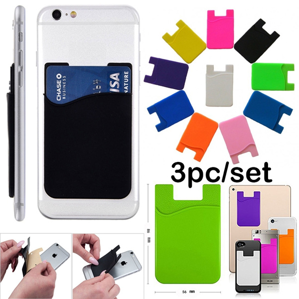 silicone card holder for back of phone
