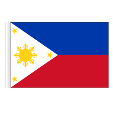 Polyester, nationalflag, flagsamppennant, philippine