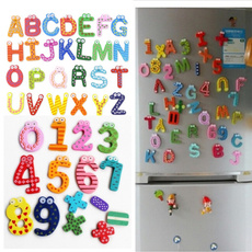 Magnet, Wooden, Stickers, Numbers