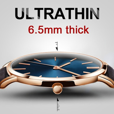 Betreasure Ultra Thin Men's Women Watches Luxury Leather Casual Quartz Watch