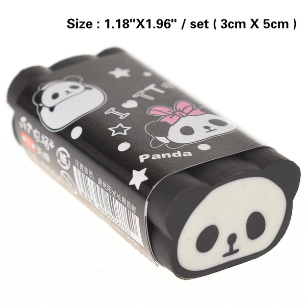 1pcs Cute Cartoon Animal Panda Eraser Cuttable Pencil Erasers School Office Stationery Wish