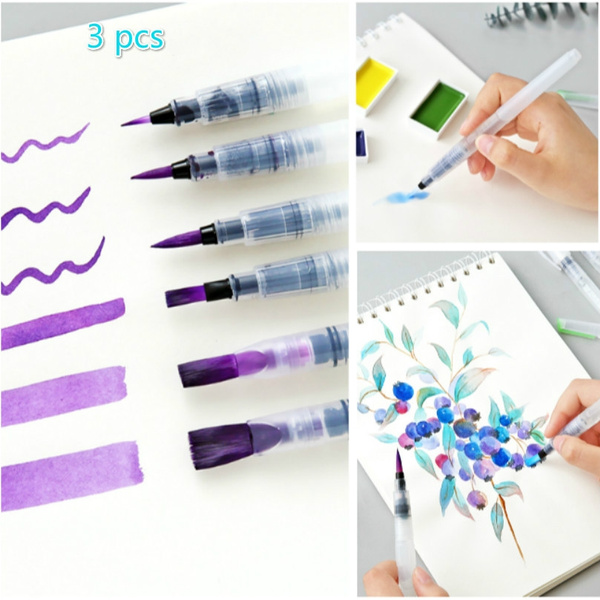 Multicolor Plastic Pen  Writing Supplies School Stationery Sketch Pen 60  Pcs Dual Tip
