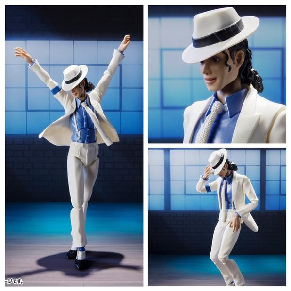 16cm S.H.Figuarts Michael Jackson Figure Toy SMOOTH CRIMINAL MJ Moonwalk  Beat It Billie Jean Collection Model for Fans Gift