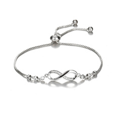 Charm Bracelet, Sterling, braceletfemme, Infinity