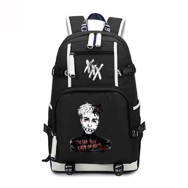 Hip Hop Xxxtentacion School Bag Women Men Canvas Backpack Laptop Backpack for Teenagers Students Large Capacity Travel Bags