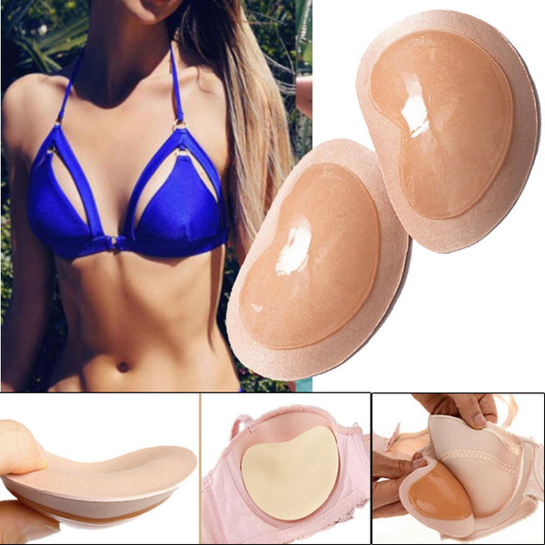 Pair Silicone Breast Implants The Bra Insert Bikini Top Swimsuit Antiskid  Viscose Chest Pad