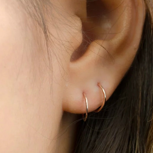 Sterling Silver Hoop Earrings Tiny Minimalist Cartilage Hoops Silver 10 Mm  Hoops Piercing Hoop Earrings Silver 925 Small Hoops