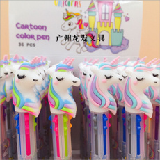 2 Pcs Dream Unicorn Chunky Ballpoint Pen School Office Supplies Gift Stationery Papelaria Escolar(Color Sent Randomly)