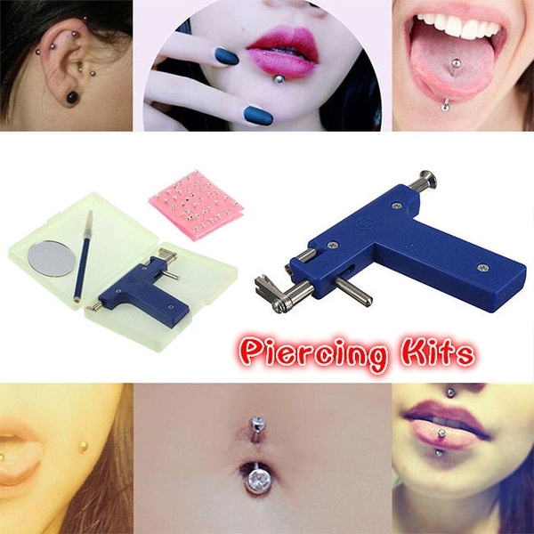 Professional Stainless Steel Body Piercing Gun Nose Navel Ear