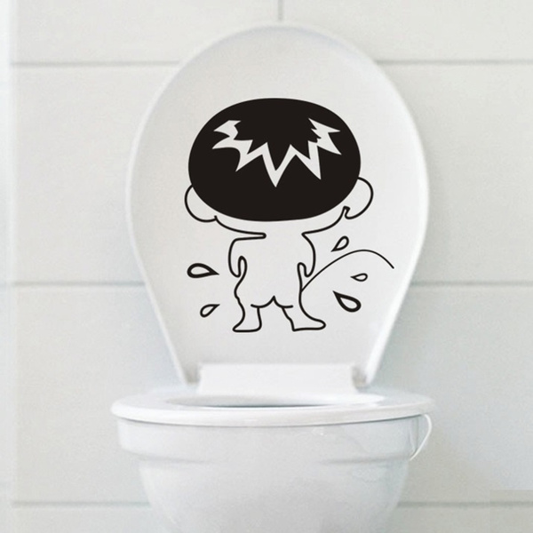 Cute Cartoon Toilet Sticker Home Decor Wall Stricker Funny Wall Bathroom Toilet Closestool Sticker visual cues boy pee | Wish Cute Cartoon Toilet Sticker Home Decor Wall Stricker Funny Wall Bathroom Toilet Closestool Sticker visual cues boy pee | Wish