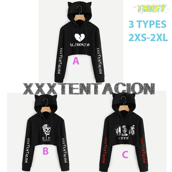 Xxxtentacion crop 2024 top hoodie