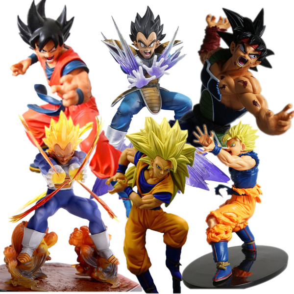 Dragon Ball Z 66 Action Trunks, Goku, Vegeta & Goku Black Set of 4 Action  Figures 