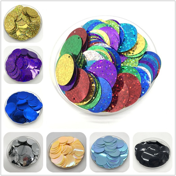 Bulk Loose Sequins 7200 Pcs Assorted 24 Colors Round Craft Sequins Cup Embroidery Sequins with Holes for Sewing and DIY,6MM 