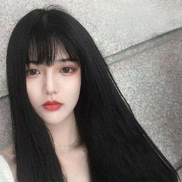 Korean shop black wig