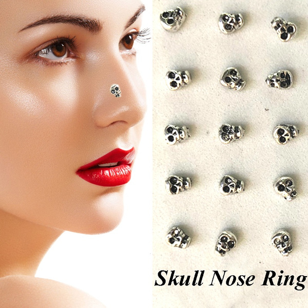 Mens silver hot sale nose ring